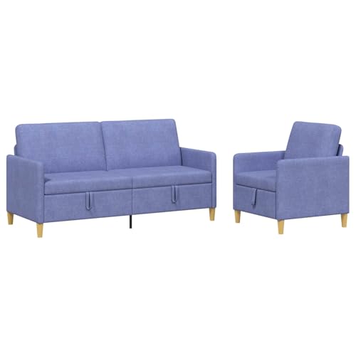 Sofás con almacenamiento de diseño minimalista azul con cojines de espuma cómodos 2