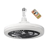 Ventilatore da soffitto con luce, sottile, universale, per attacco E27, ventilatore estivo, a risparmio energetico, accessorio per il soggiorno, semplice per le famiglie (grigio, taglia unica)