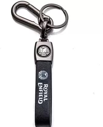 Mistazzo Royal Enfield Bike Leather Keychian Keyring Black Color