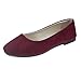 Toumov Women's Flats Shoes Slip On Comfortable Walking Ballerina Shoes Fashion Non-Slip Ballet Shoe Cute Ballet Flats Dressy Pointy Toe Ballet Flat Casual Work Loafers Wine Red