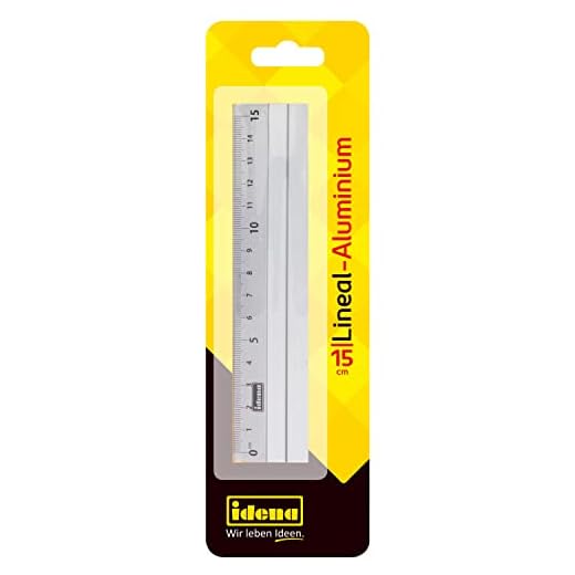 Idena 602121 - Regla (aluminio, 15 cm), color plateado