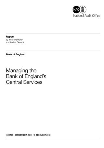 Managing the Bank of England's Central Services