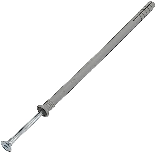 AERZETIX - C67166 - Lot de 50 Chevilles à Clou Ø8x160mm à collerette biseautée en polyéthylène + 50 Clou-vis Ø4.9x165 mm à tête fraisée PZ2 en Acier...