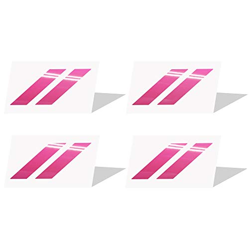 Image of IPG Compatible for Dodge Charger Challenger Durango Wheel Center Cap Decal Sticker Wrap Kit Personalize Your Vehicle (Inner Logo, Pink)