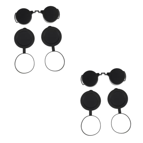 KICHOUSE 2sets Objective Lens Cover Binoculars Case Rubber Eyepiece Cover for Telescopes 3pcs*2