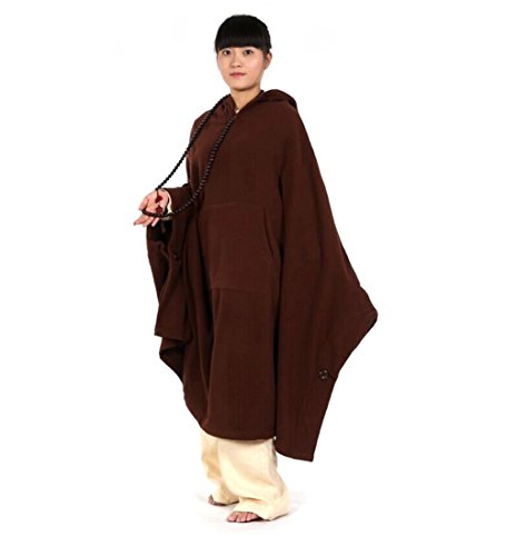Image of ZanYing Meditation Buddhist Hooded Cloak Outfit Oversize Coat