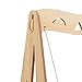 KELFEEAO Cat Hammock, Wooden Hanging Bed with Breathable Cotton and Linen Fabric Summer All Seasons Stable Triangle Structure Indoor Pet Bed (DC-006-2)
