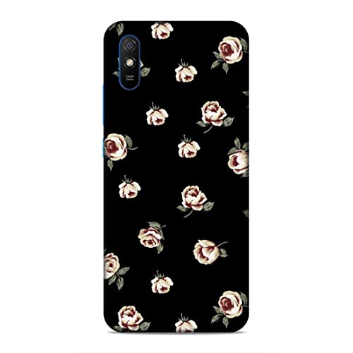 Image of Printed Mobile Back Hard Case Cover for Xiaomi Redmi 9A / Xiaomi Redmi 9i | Multi Roses, Black Background, A-2183