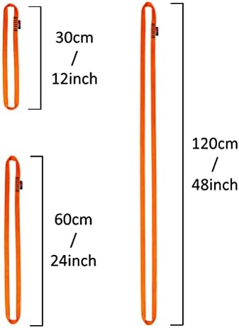 GM CLIMBING One Unit 16mm Nylon Sling Runner 60cm / 24inch (Fluorescent Orange)