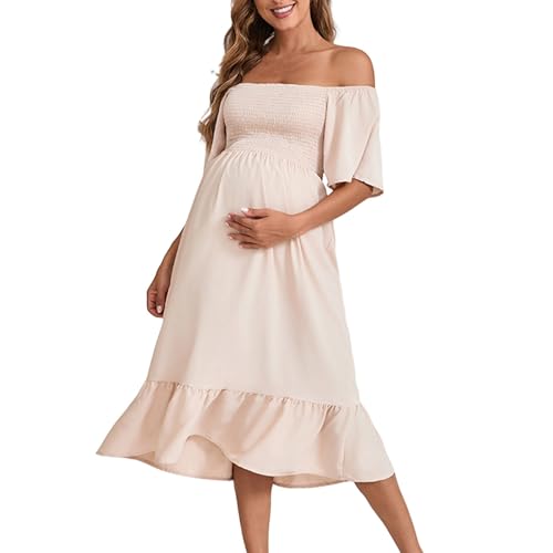 Robe grossesse été épaule dénudée pour célébrer votre maternité