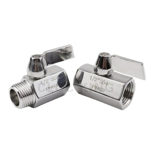 Mini válvula de bola de acero inoxidable de 3/4 rosca BSP de 2 vías 7