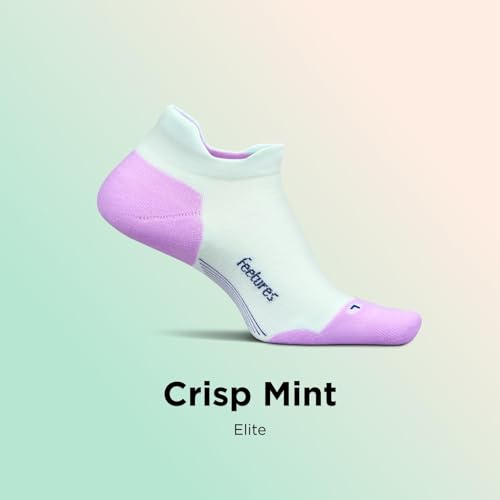 Feetures Elite Max Cushion No Show Tab Ankle Socks - Sport Sock with Targeted Compression (1 Pair)