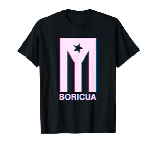 Boricua Puerto Rico Bandera EDM Style Camiseta