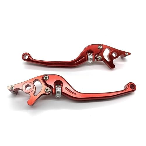 Leviers de frein et d'embrayage moto réglables rouge universels