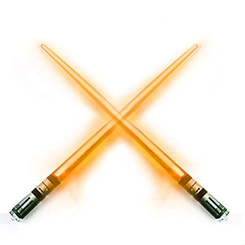 Chop Sabers Light Up Lightsaber Chopsticks, 1 Pair, Orange #TOP28