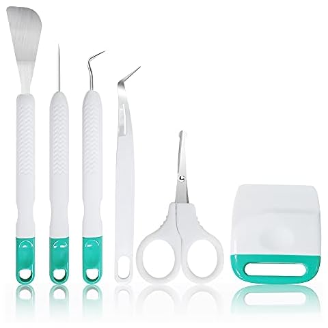 Craft Vinyl Weeding Tool Set, Jaragar 6Pcs Basic Tools Kit for Cricut/Silhouette/Siser/Oracal 631 651 751 Vinyl Cover