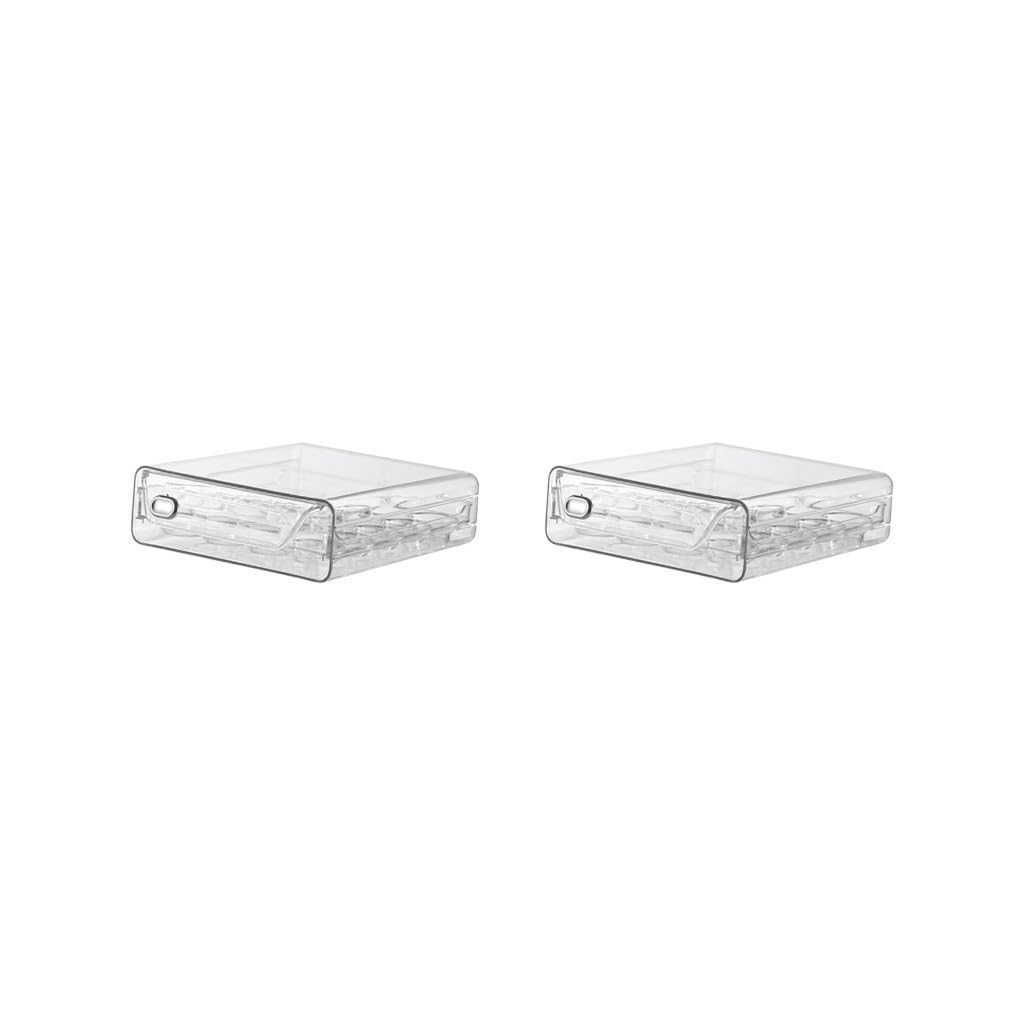 Juego de 2 bandejas organizadoras de huevos para nevera, armario de refrigerador, 20 rejillas