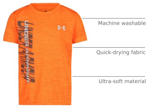 Image of Under Armour Boys' Short Sleeve Wordmark Graphic T-Shirt, Lightweight & Breathable, Relaxed Fit