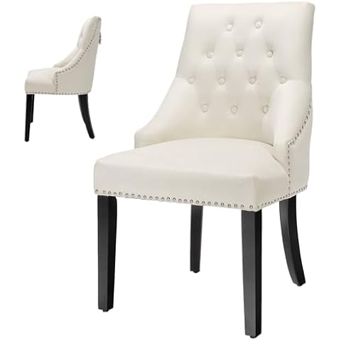 GiantexUK Tufted Fabric Dining Chair Cover