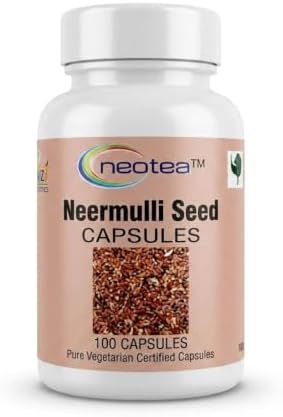 Neotea Neermulli Seed Capsules 500mg (Hygrophila/Kokilaksha) | 100 Veg | 100%...
