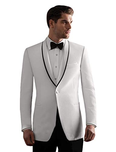 Costume blanc coupe ajustée homme pour silhouette moderne sans pli