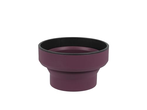 Lifeventure Silicon Ellipse Collapsible and Portable Mug for Camping Travel & Outdoor, Deep Purple, Medium - Image 2