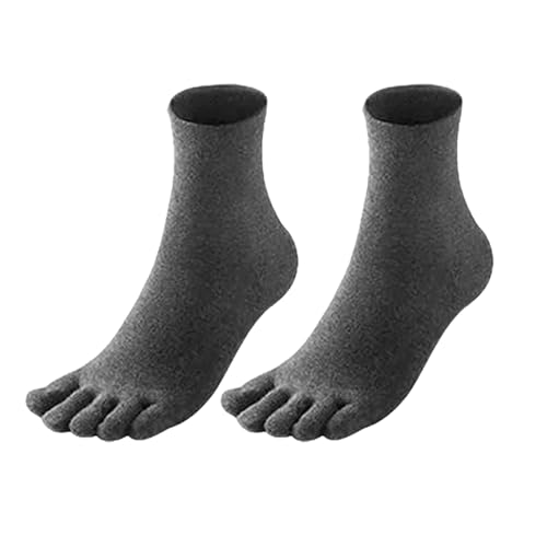 1 par de calcetines de dedo del pie para otoño e invierno, absorben la humedad, transpirables, con soporte de arco antideslizante, para hombres y mujeres, atléticos, de algodón, calcetines de cinco