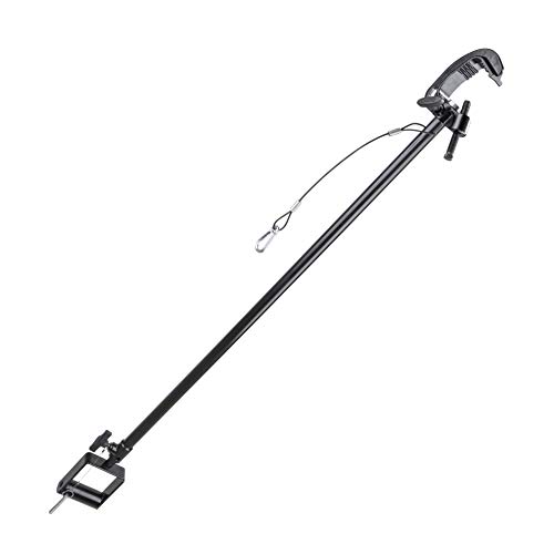 Image of Kupo Long Lightweight Telescopic Hanger with Stirrup Head, Adjustable Overhead Mount for Studio Fixtures with Smooth Extension Control and Secure Locking Range from 3ft to 6ft - Black (KG071911)