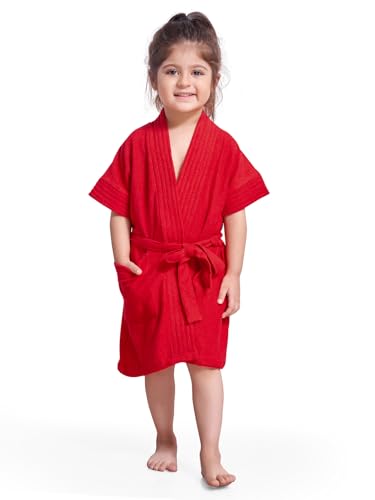 Image of SAND DUNE Baby Girls' Bathrobe Ultra Soft Terry Cotton 1-4 Years