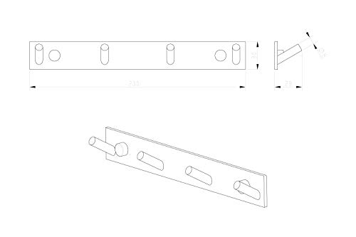Ambrosya - Portasciugamani in Acciaio Inossidabile...