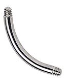 Stabstärke: 1,6 mm Modern Nature Piercingschmuck Intim Piercing gebogener Titan Stab in 1,6 x 22 mm ohne Kugeln