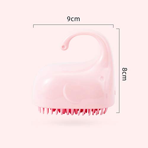 TOYANDONA Escova de shampoo portátil de silicone para bebês, esfregão de couro cabeludo com alça, la