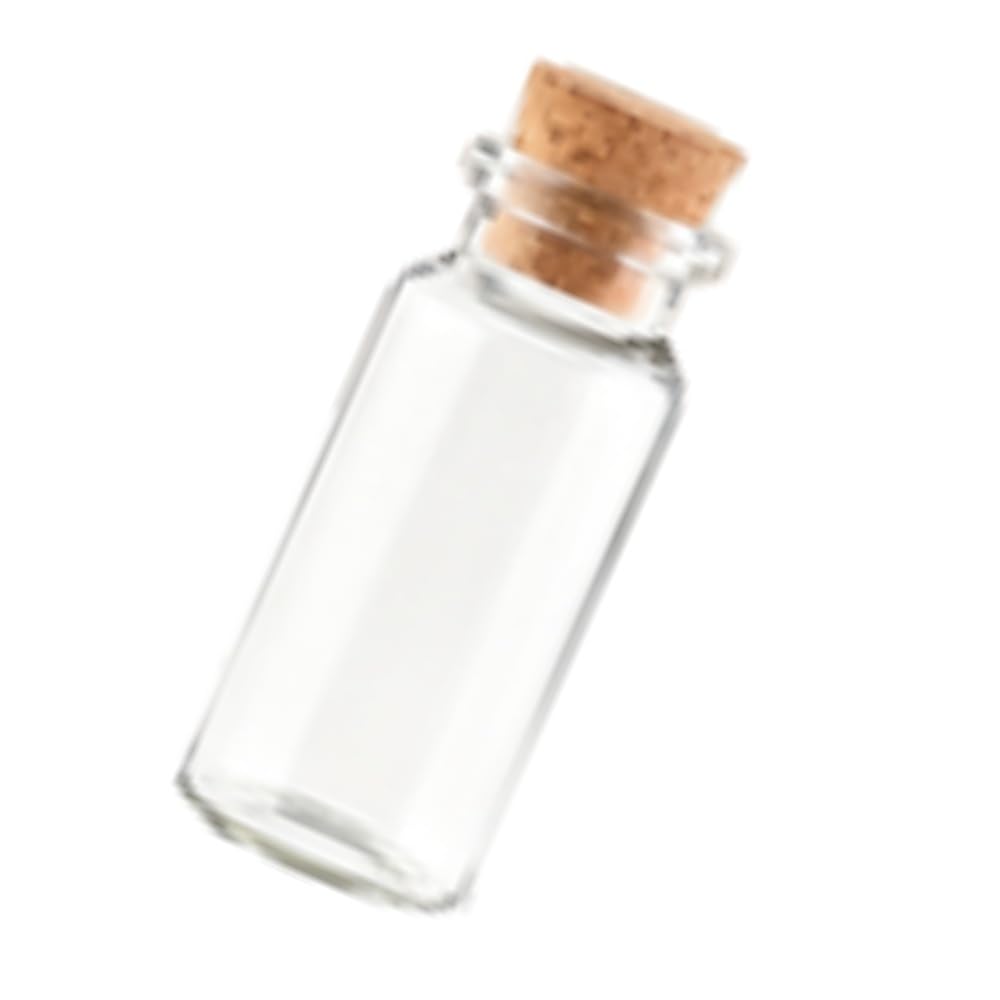 GOCENJIU Small Storage Vial 10pieces High Borosilicate Glass Bottles Mini Empty Jars, Small Vials Lightweight for Wedding DIY