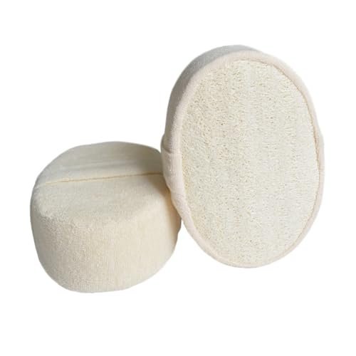 WRITWAA 1 Set Natural Loofah Bath Kit Long Bathing Towel Back Rub Strip Bath Ball for Exfoliating and Relaxation Durable Beige Material for Shower Use