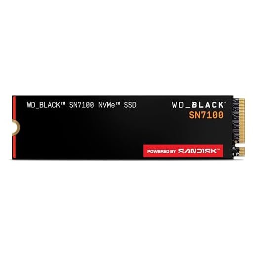 WD_BLACK 4TB SN7100 NVMe Internal Gaming SSD Solid State Drive - Gen4 PCIe, M.2 2280, Up to 7,000 MB/s - WDS400T4X0E [New Version]