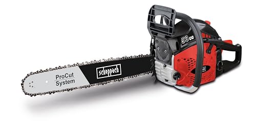 Scheppach Tronçonneuse Thermique CSP5300 | Moteur 2T puissant de 53cm3 | Chaîne et guide Procut 51cm | Lubrification automatique de la chaîne | Frein de chaîne intégré | Anti-vibrations & Légère