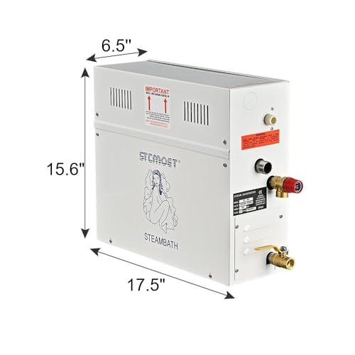 9KW Steam Generator for Sauna Steam Shower, Sauna Heater, 220V Sauna Generator with Waterproof Control, Auto Drain, Quick Heat for Home Steam Shower Room Bathroom Spa, Commercial Use