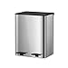 Portarifiuti Grande capacità in acciaio inox pattumiera domestica Cucina Classificazione Pattumiera rettangolare secchio doppio con coperchio a pedale tipo Trash Can pattumiera ( Color : Silver-40L )