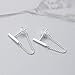 Minimalist Bar Earrings with Chain Dangle Earrings 925 Sterling Silver Stud Earrings