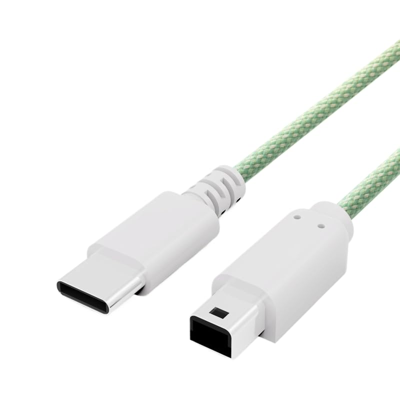 Tuvzylory Cable de carga compatible con consolas de mano Nintendo DSi / 3DS / 3DS XL/New 3DS LL, cable trenzado de 2 m, conector tipo C a DSi, más de 55000 curvas (verde)