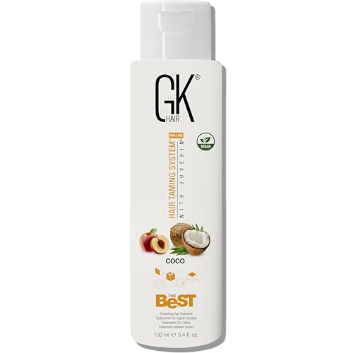 GK HAIR Global Keratin The Best COCO (3.4 Fl Oz/100ml) Smoothing Keratin Hair Treatment - Professional Brazilian Complex Blowout Straightening For Silky Smooth & Frizz Free Hair