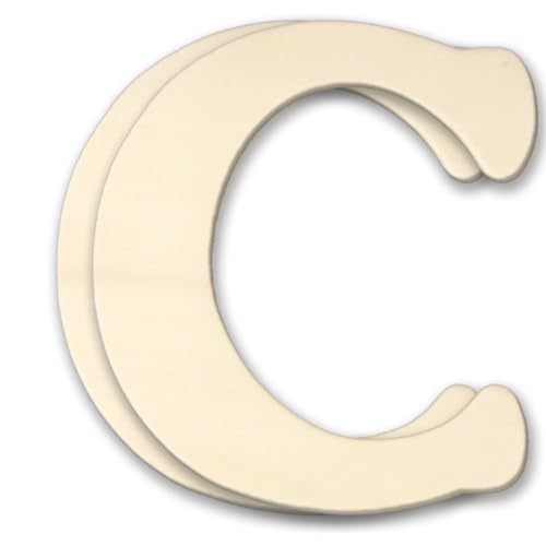 The Crafts Outlet 4-in Family of Wood Letter 4mm Thick Letter (C) Medium Unfinished Plywood, 3-Pack