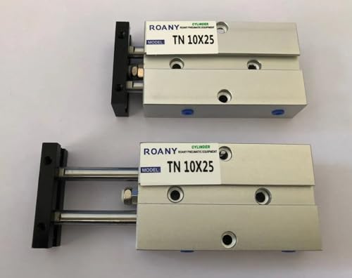 Vérin pneumatique TN10x25 double tige alésage 25 mm course 25mm
