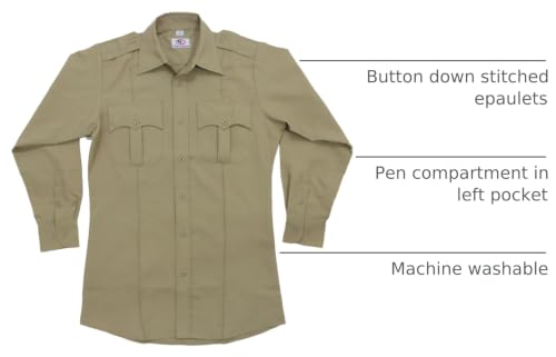 Image of First Class 100% Polyester Long Sleeve Zippered Uniform Shirt