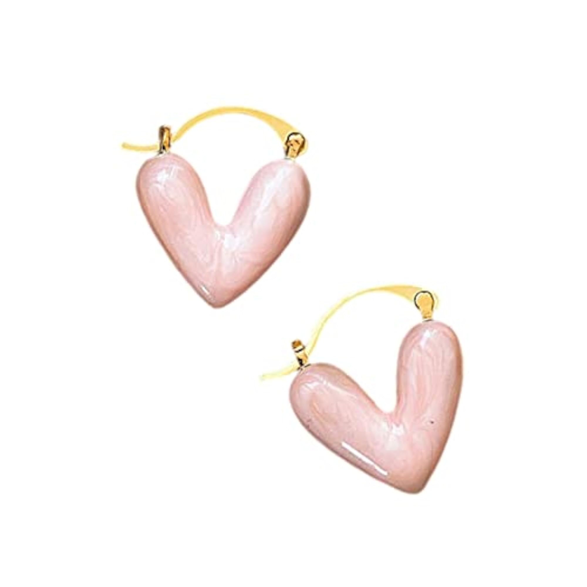 Women's Lightweight Heart Shape Stud Drop Earrings