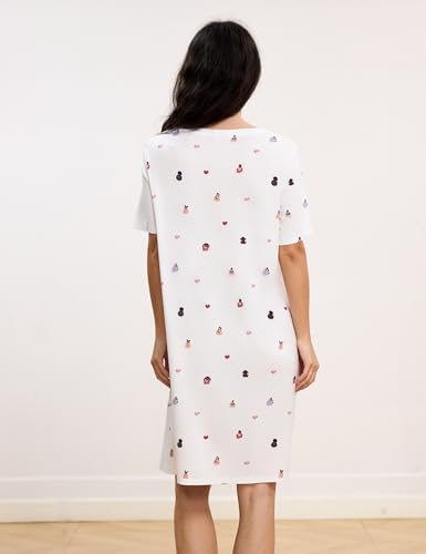 GYS Premium Women's Nightgowns Bamboo Viscose Short Sleeve Soft and Breathable Pajama Dress2