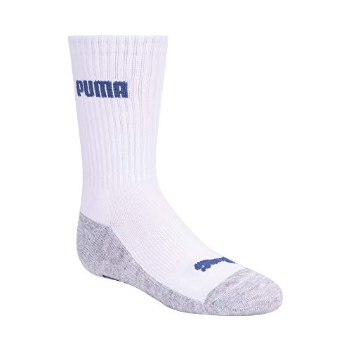 PUMA boys 6 pack crew cut socks en maille résistante et confortable