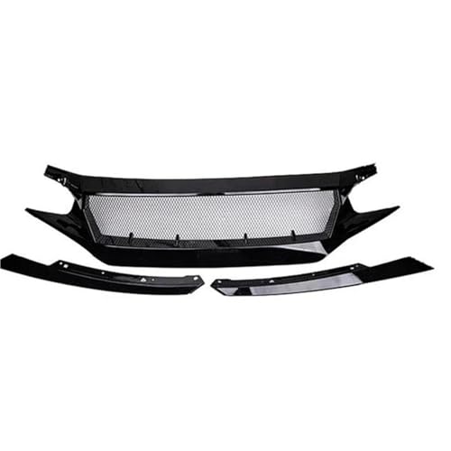 Garniture de sourcil carbone et calandre Civic 10th finition Bright Black