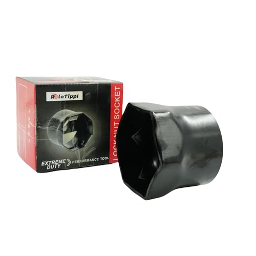 Image of 3-3 /4-Inch 6 Point Wheel Bearing Locknut Socket, 3 /4-Inch Drive, for Axle Nut Socket, Remove and Install Wheel Bearing Nuts, Carbon Steel, Powder-Coated (3-3 /4 inch 6PT, 3 /4 inch Drive)