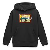Spreadshirt TKKG Logo EIN Fall Für TKKG Regular FIT Kinder/Teenager Premium Bio Hoodie, 146/152 (10 Jahre), Schwarz
